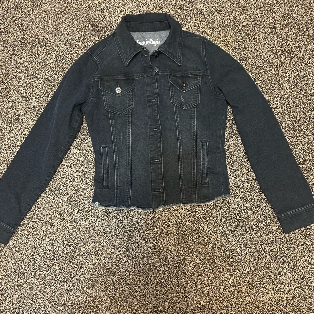 Miss Me Black Jean Jacket Slim Fit Classic
